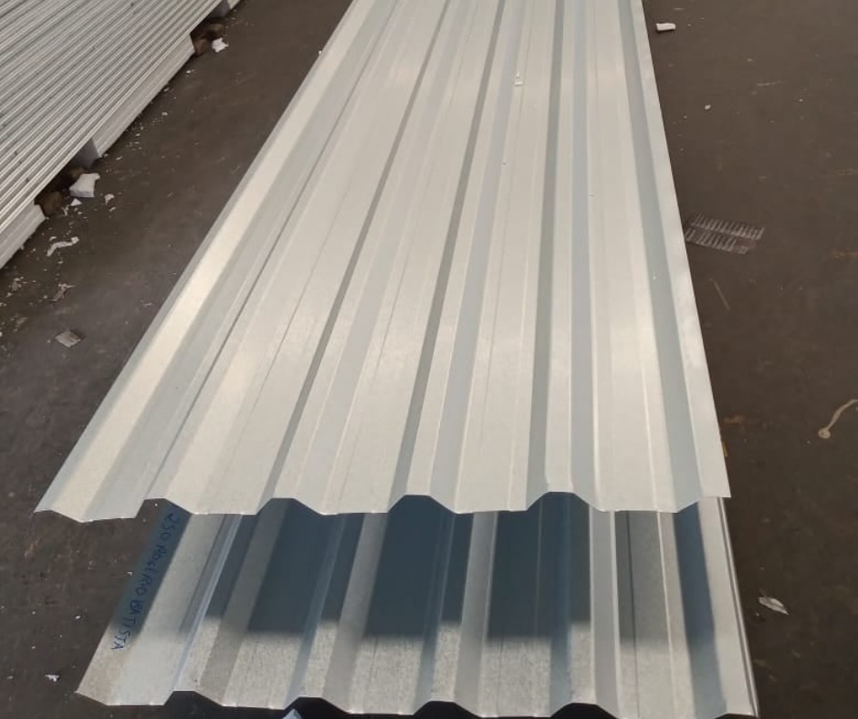 Telha metálica trapezoidal 40.980 galvalume sem pintura